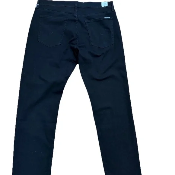 Hudson Mens 34 X 32 Blake Slim Straight Black Denim Jeans